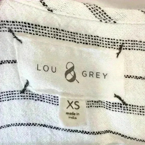 Lou & Grey Linen Blend Striped Dress • Size X-Small - Picture 11 of 12